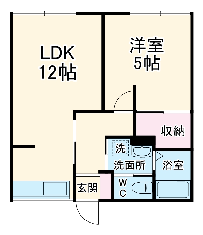 ハイネス石井・203号室の間取り