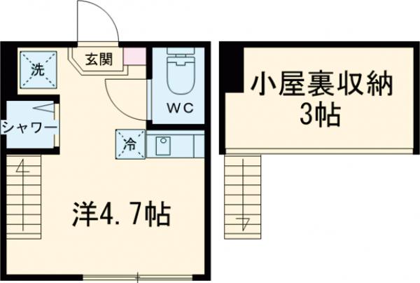 AVAND北千住・101号室の間取り