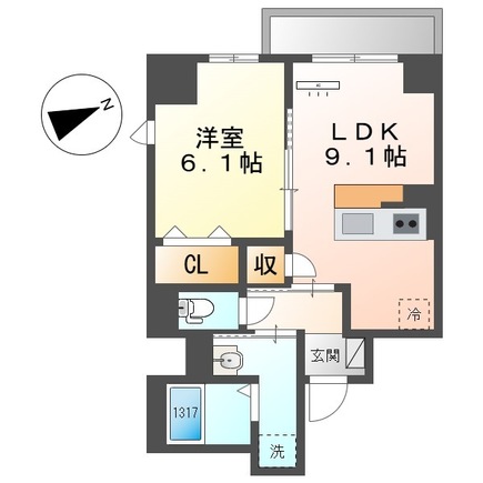 THE BLOSSOM 新栄の間取り