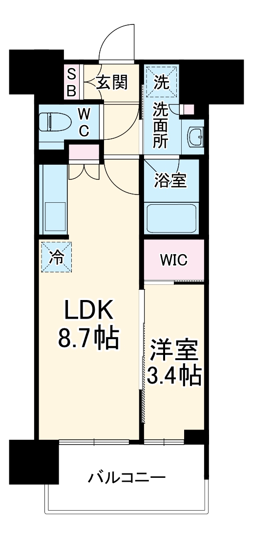 コンフォリア新大阪宮原Qの間取り