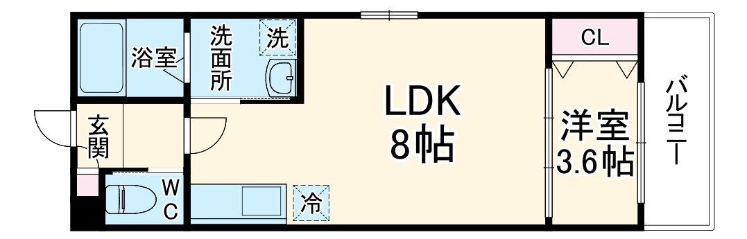 ALEGRIA古川橋Ⅱの間取り