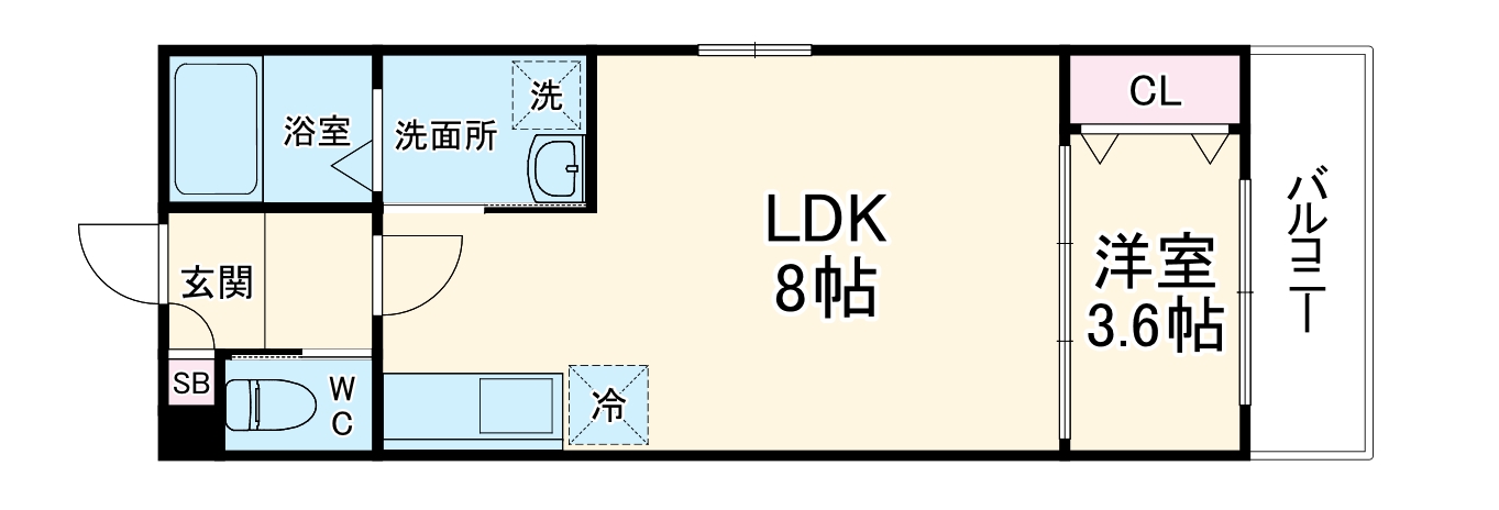 ALEGRIA古川橋Ⅱの間取り