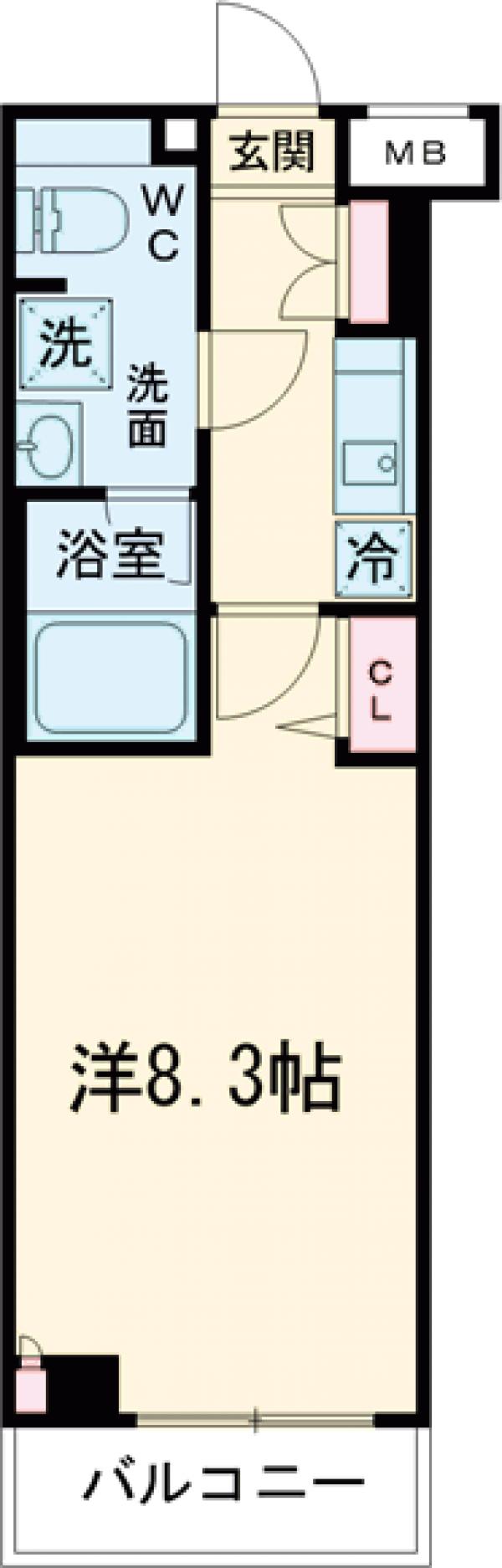 ARCOBALENO TORITSUKASEI・104号室の間取り