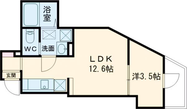 KEIAI RESIDENCE 青井Ⅱ・202号室の間取り