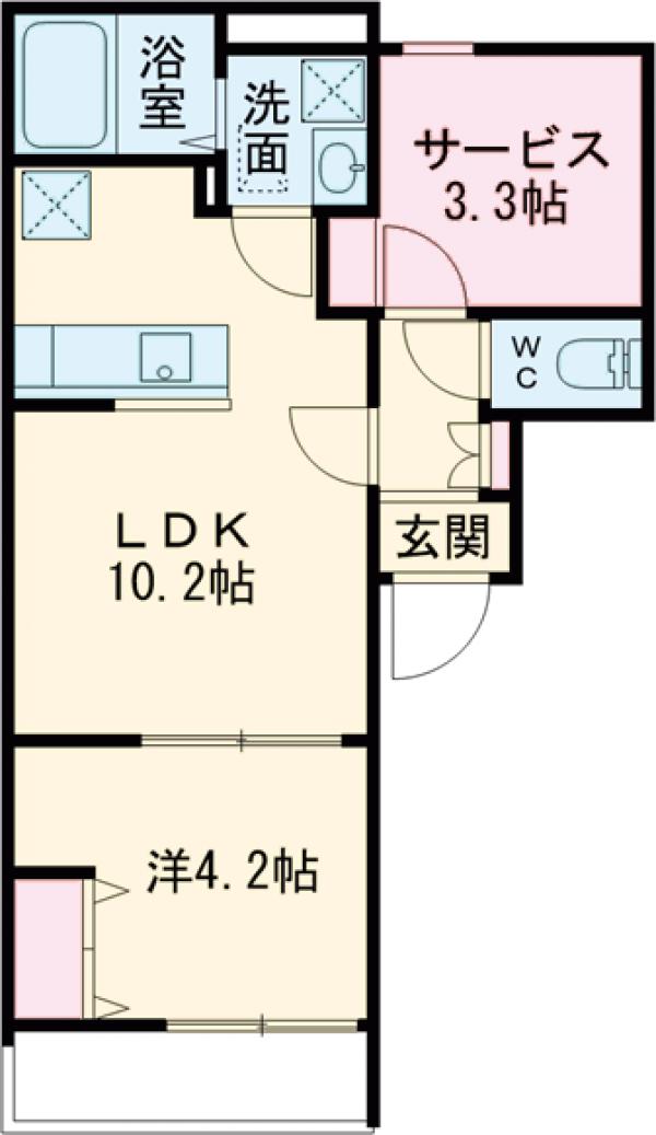 KEIAI RESIDENCE 青井Ⅱ・203号室の間取り