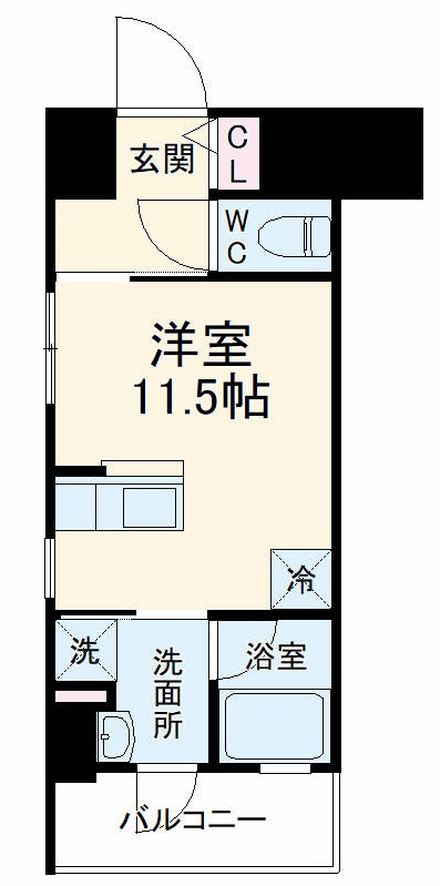 リーフコンフォート本厚木・906号室の間取り