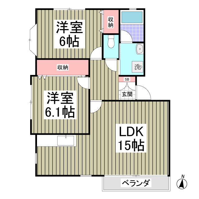 井草ハイツBの間取り