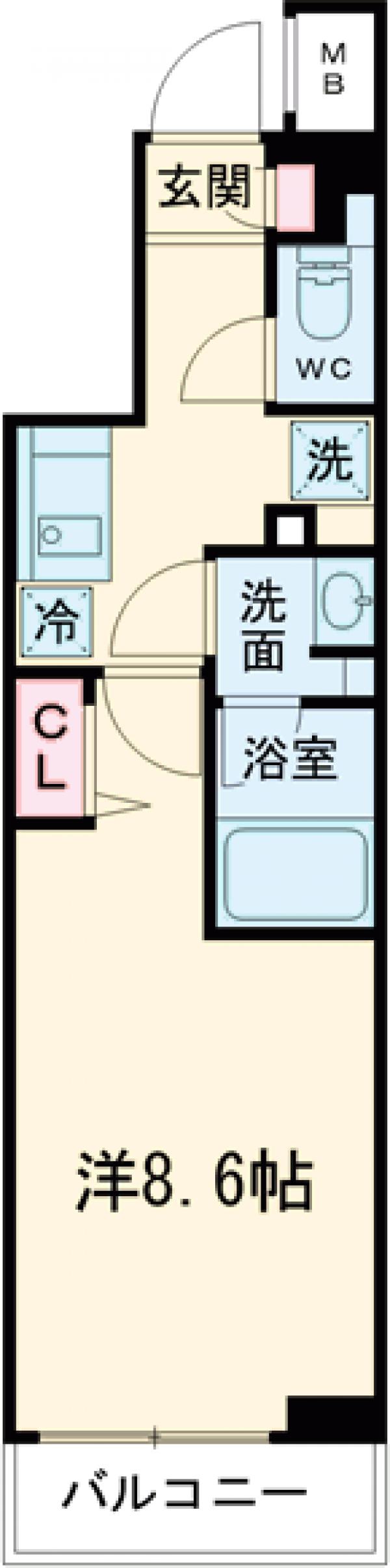 ARCOBALENO TORITSUKASEIの間取り