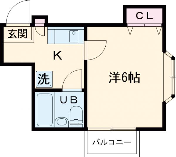 ハイタウン青井・203号室の間取り