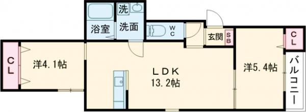 アビリタNOB博多駅東グランデの間取り