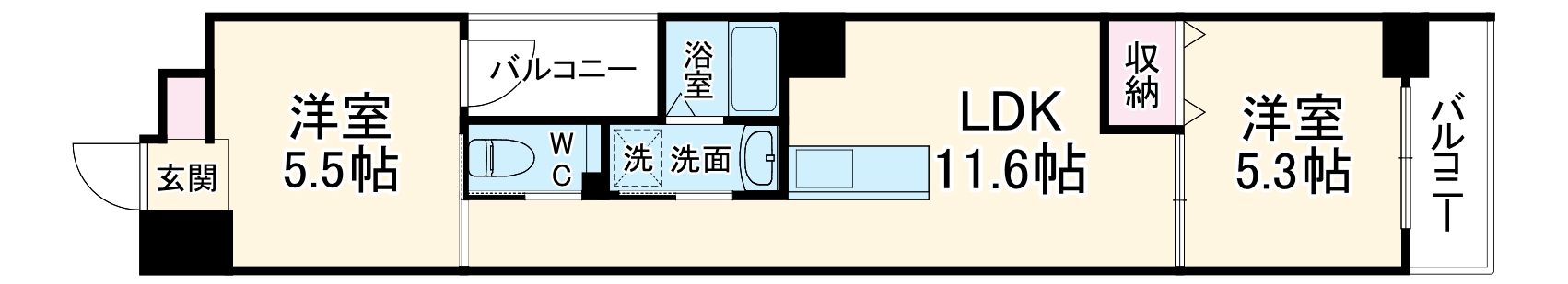 ノースゲート名駅の間取り