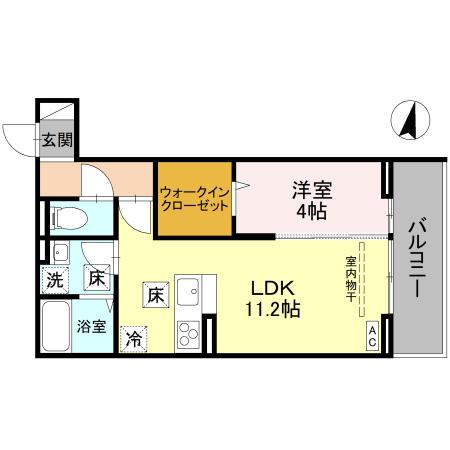 Noble villa鹿手袋Aの間取り