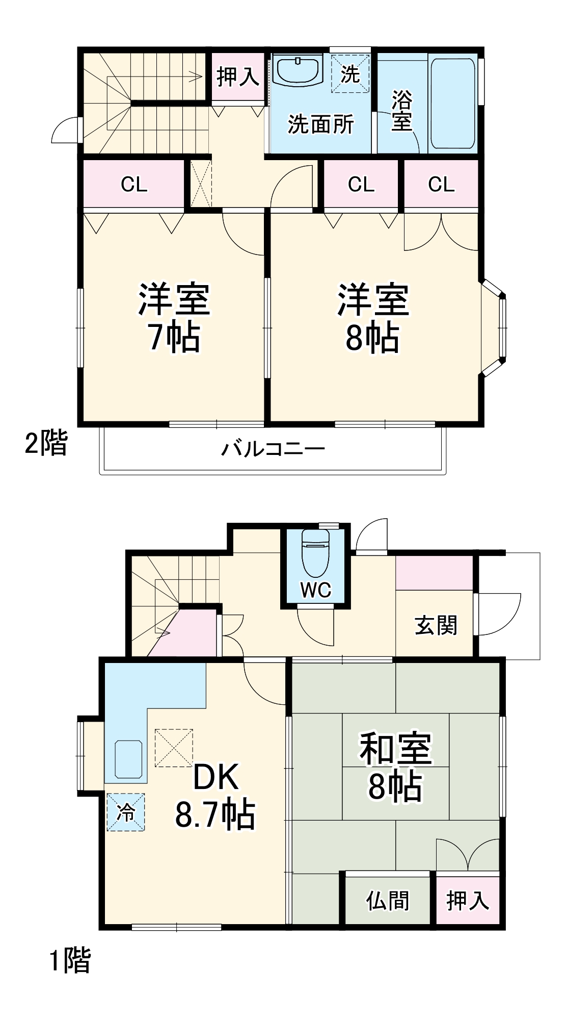 貸家 福田2195-14の間取り
