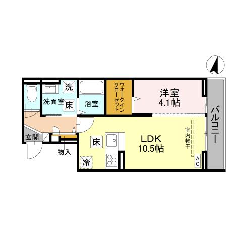 Noble villa鹿手袋Aの間取り