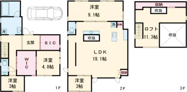 八雲３丁目戸建て・1号室の間取り