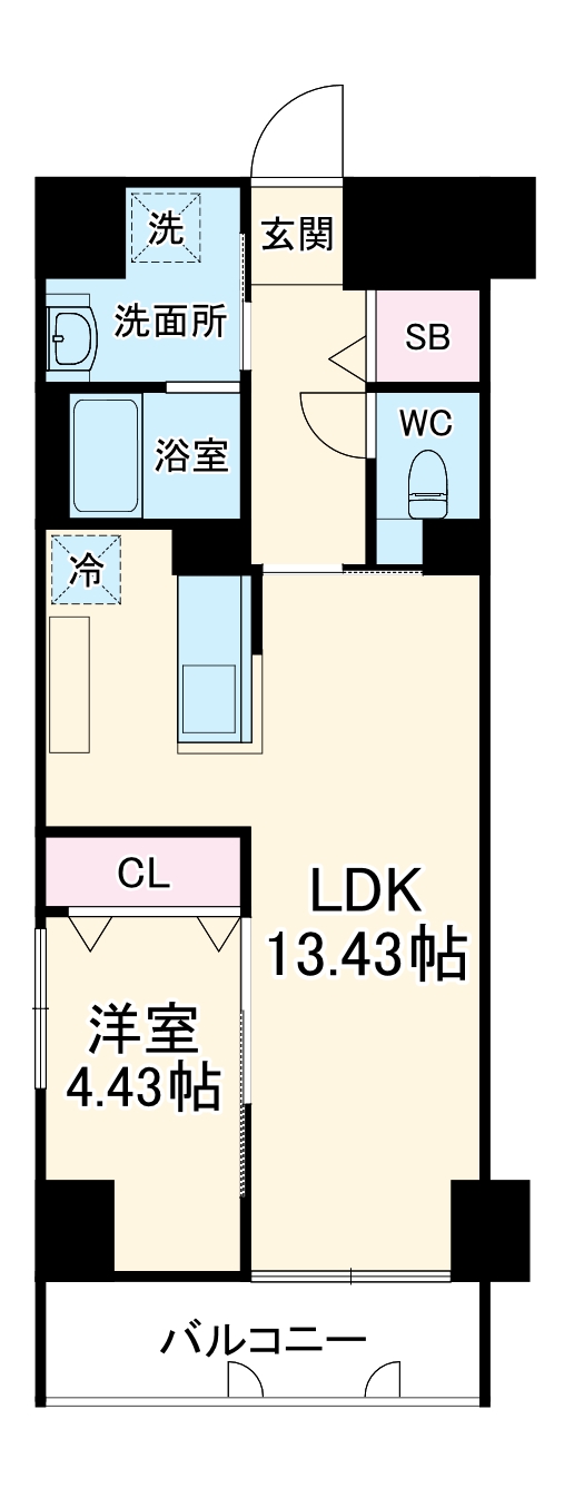 正木の完工年月(2022年10月)築の賃貸マンションの間取り