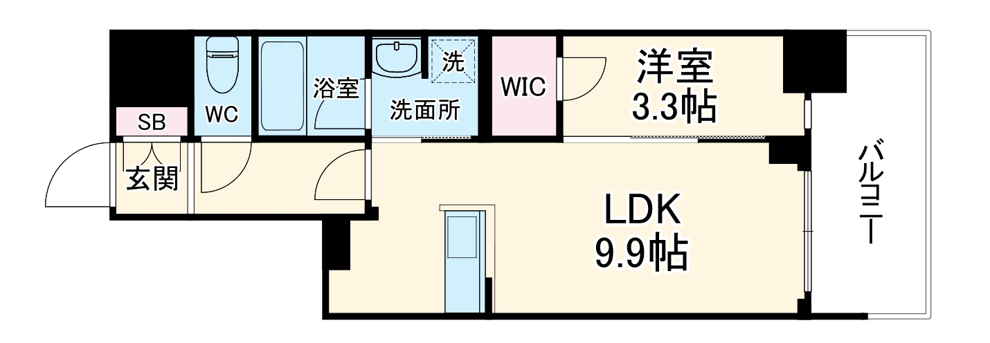 RJRプレシア南堀江の間取り