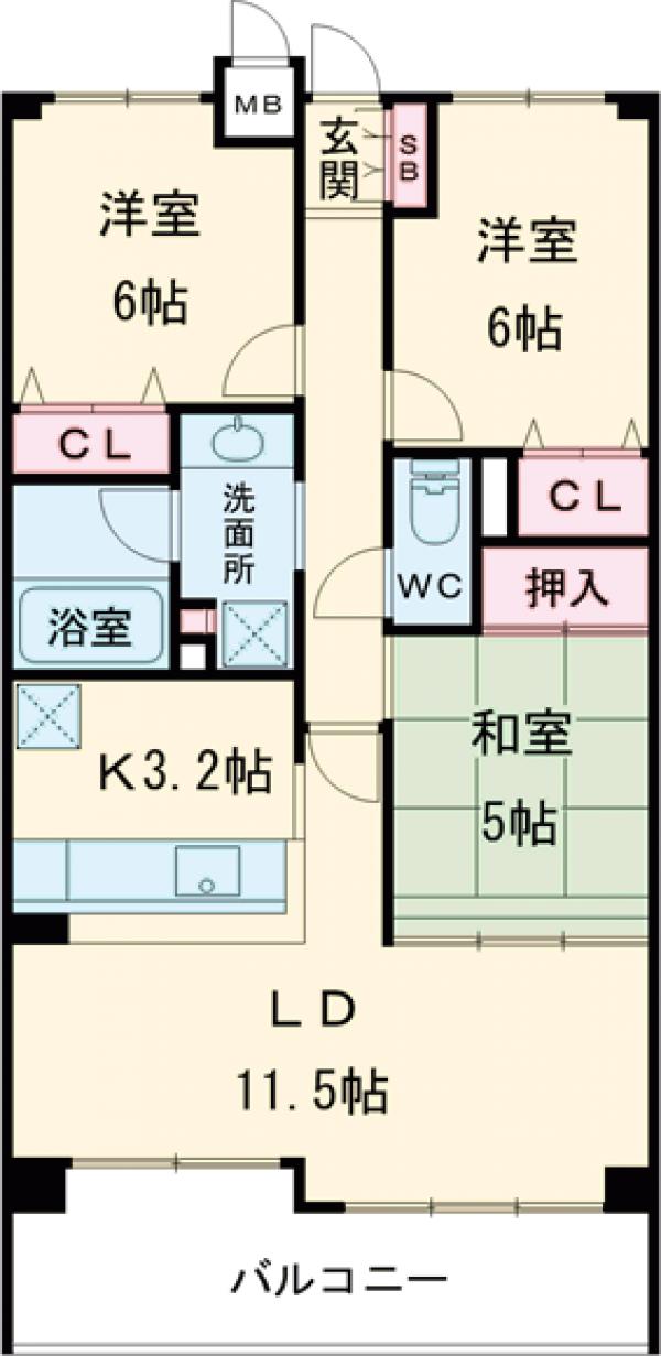 エスリード太秦三条天神川の間取り