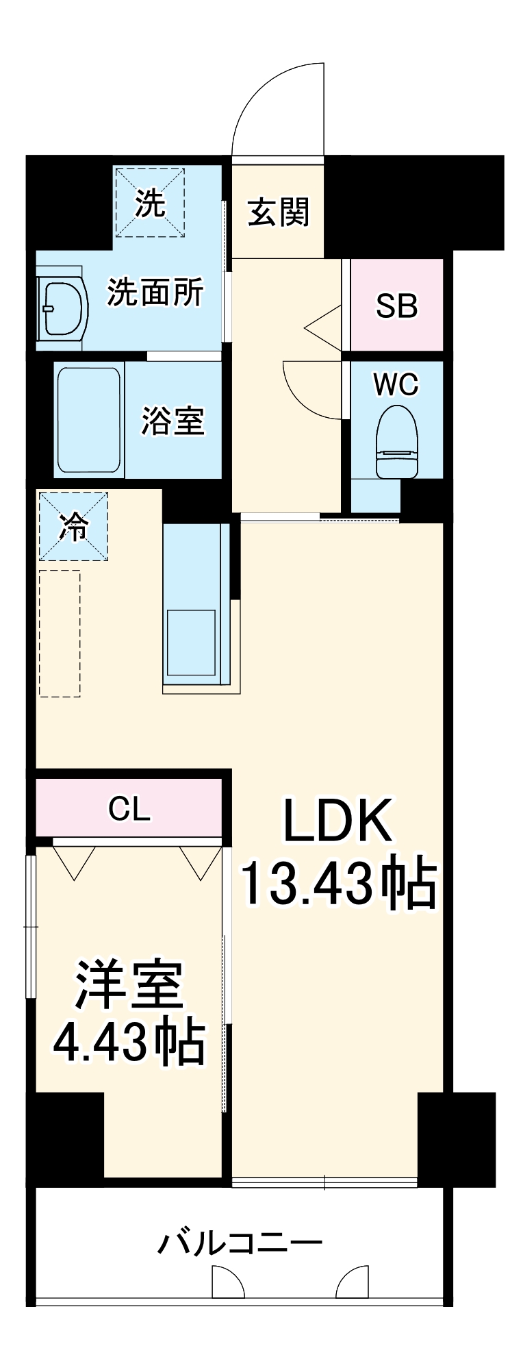 正木の完工年月(2022年10月)築の賃貸マンションの間取り