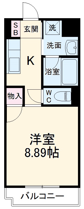 エポックＯＮＥ・108号室の間取り