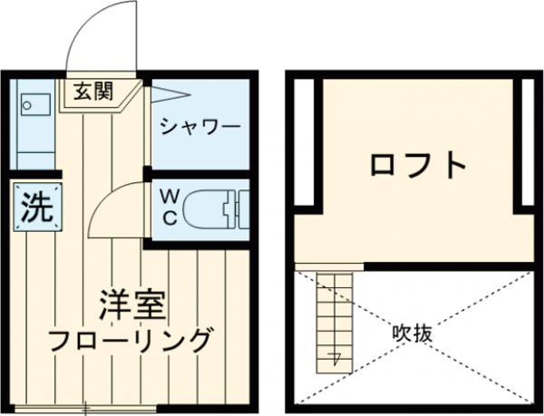 ティ・アーモサンセット・105号室の間取り