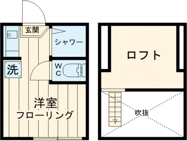 ティ・アーモサンセット・203号室の間取り