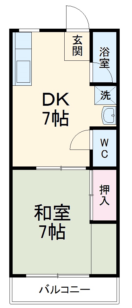 志賀橋コーポ第二の間取り