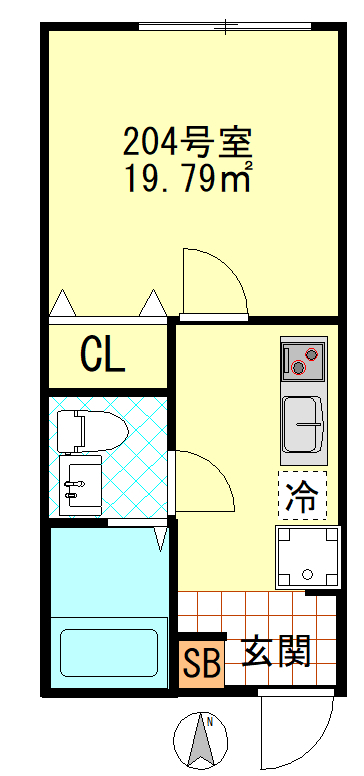 CFジオーレ堀切・204号室の間取り