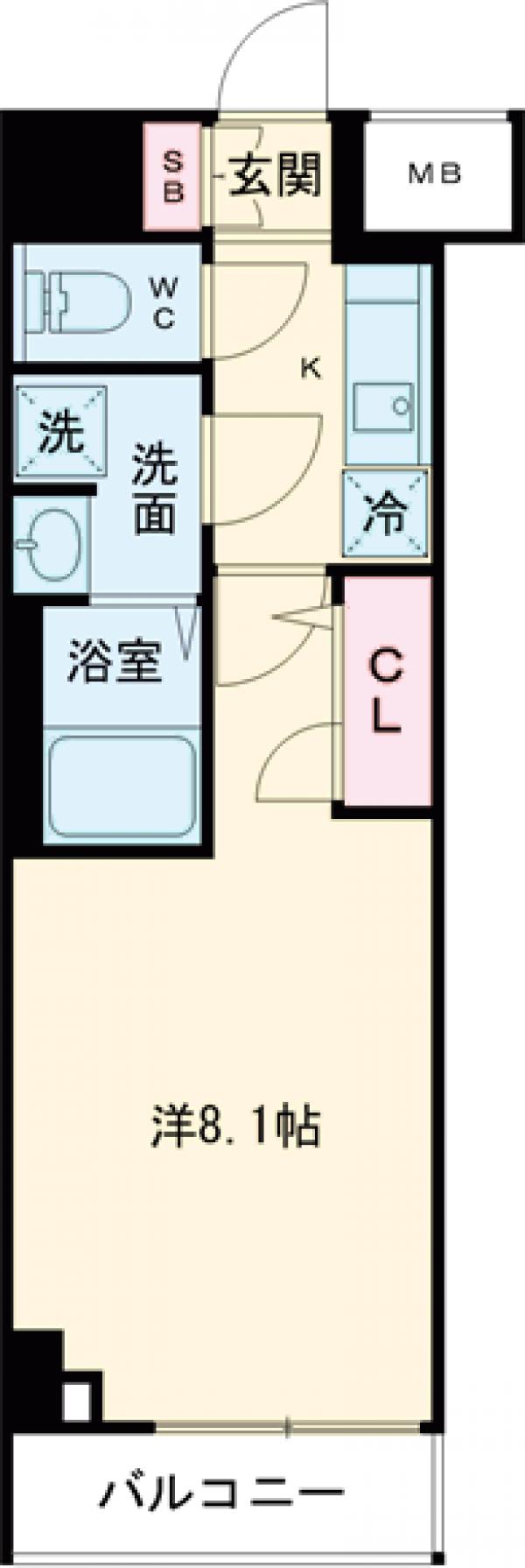 XEBEC亀戸・302号室の間取り