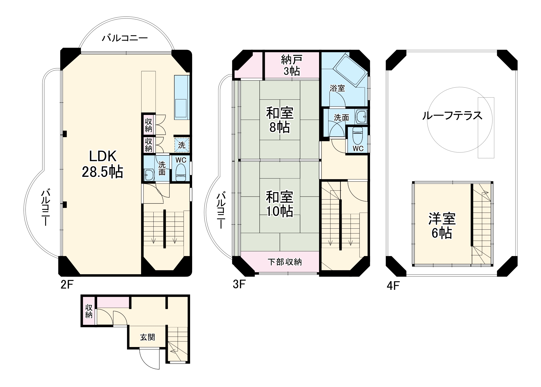 片瀬海岸3丁目ビルの間取り