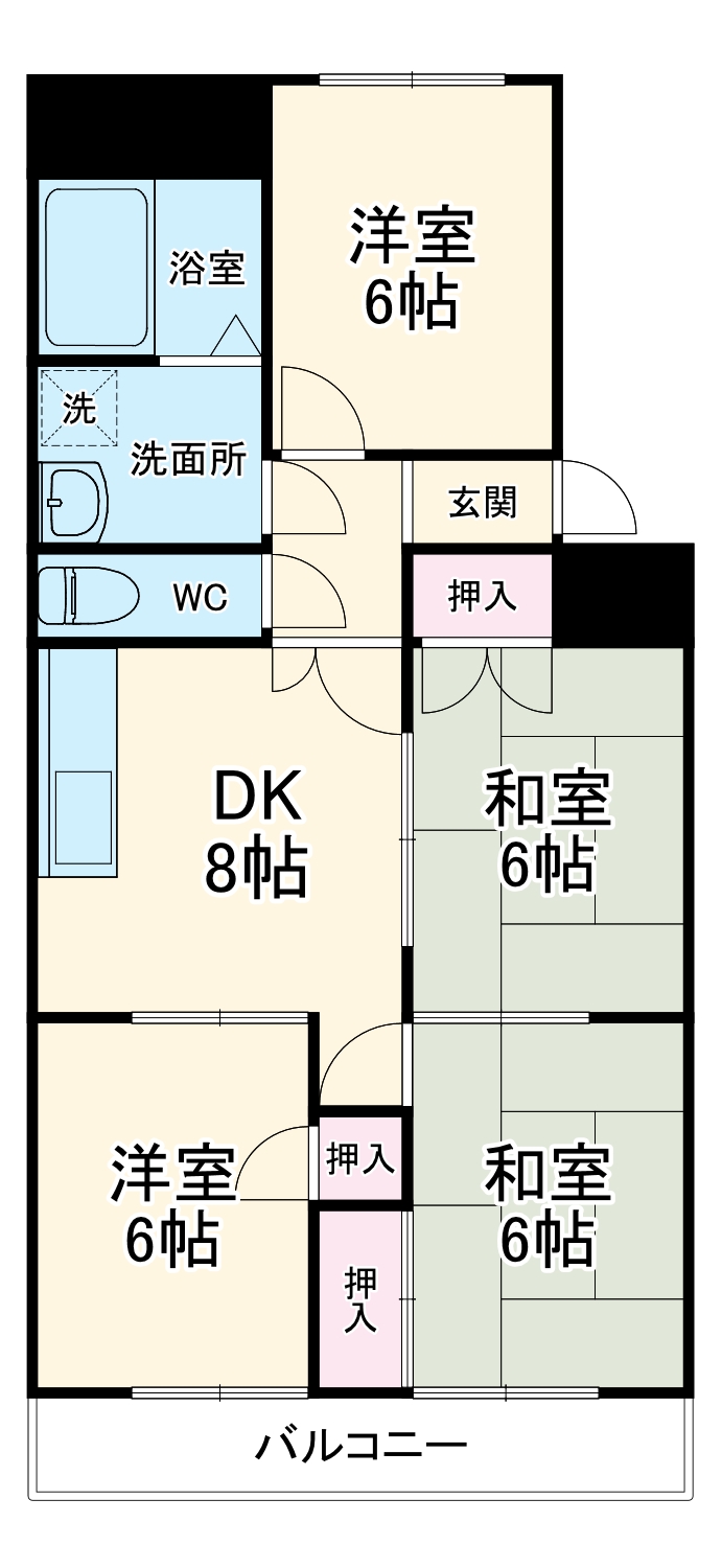 リバーサイド八番館の間取り