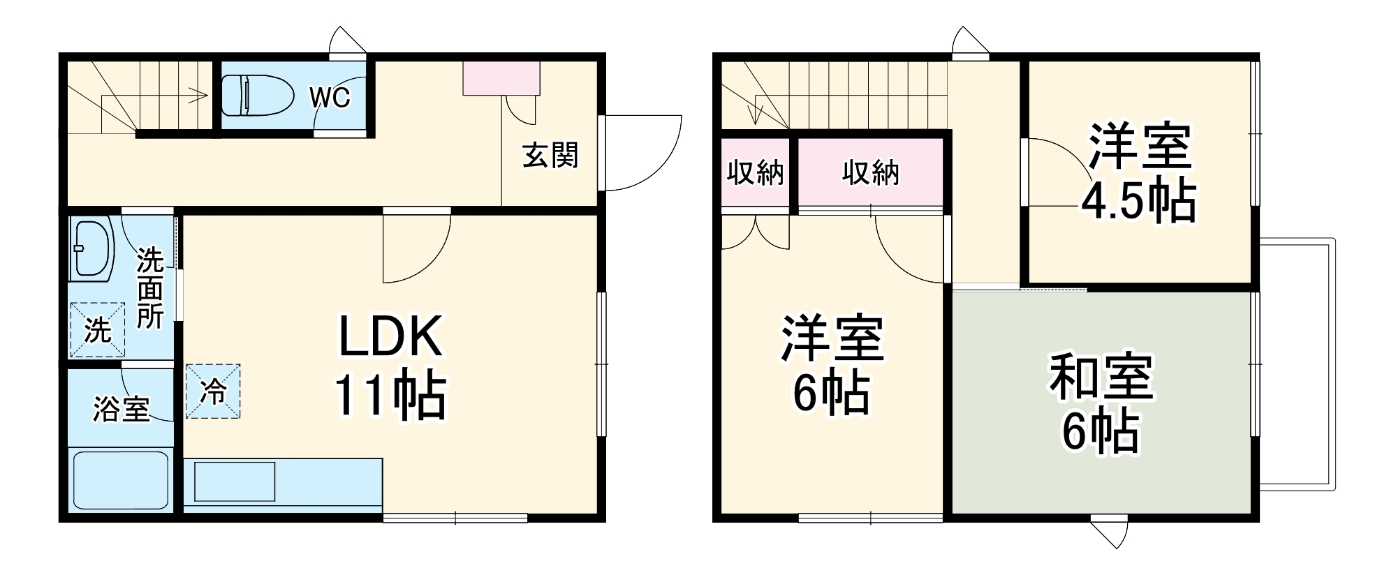 タウンハウス門池の間取り
