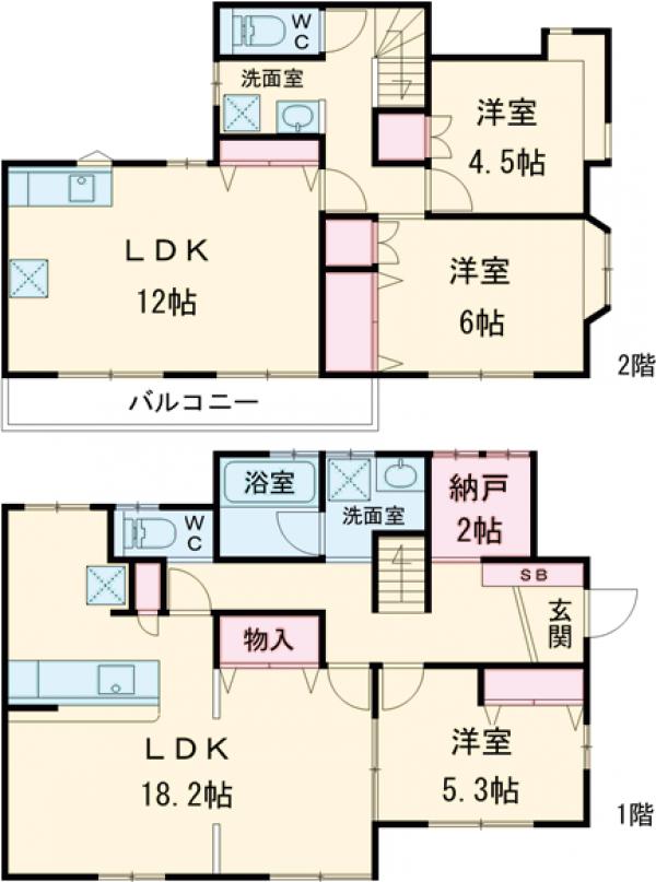 南町田戸建・1号室の間取り