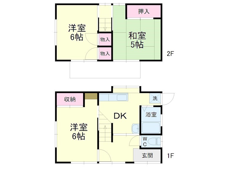鴨江2丁目借家の間取り