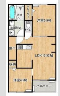 AFC RESIDENCE鳥之瀬の間取り
