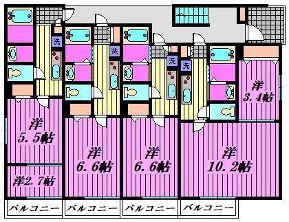 Mark Duo西所沢Ⅰの間取り