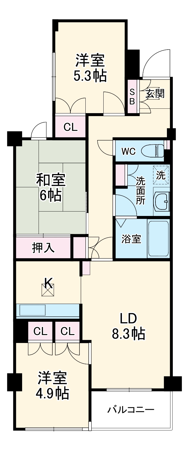 藤和シティコープ宮崎台・104号室の間取り