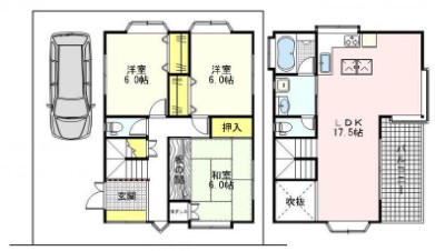 上篠崎一丁目貸家・1号室の間取り