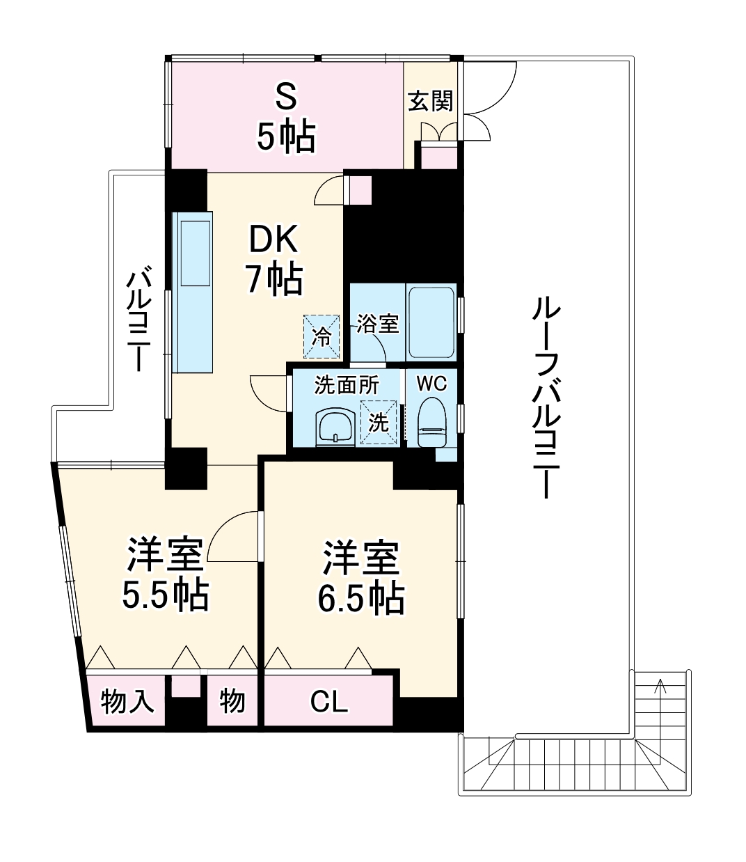 萩 霞ビルの間取り