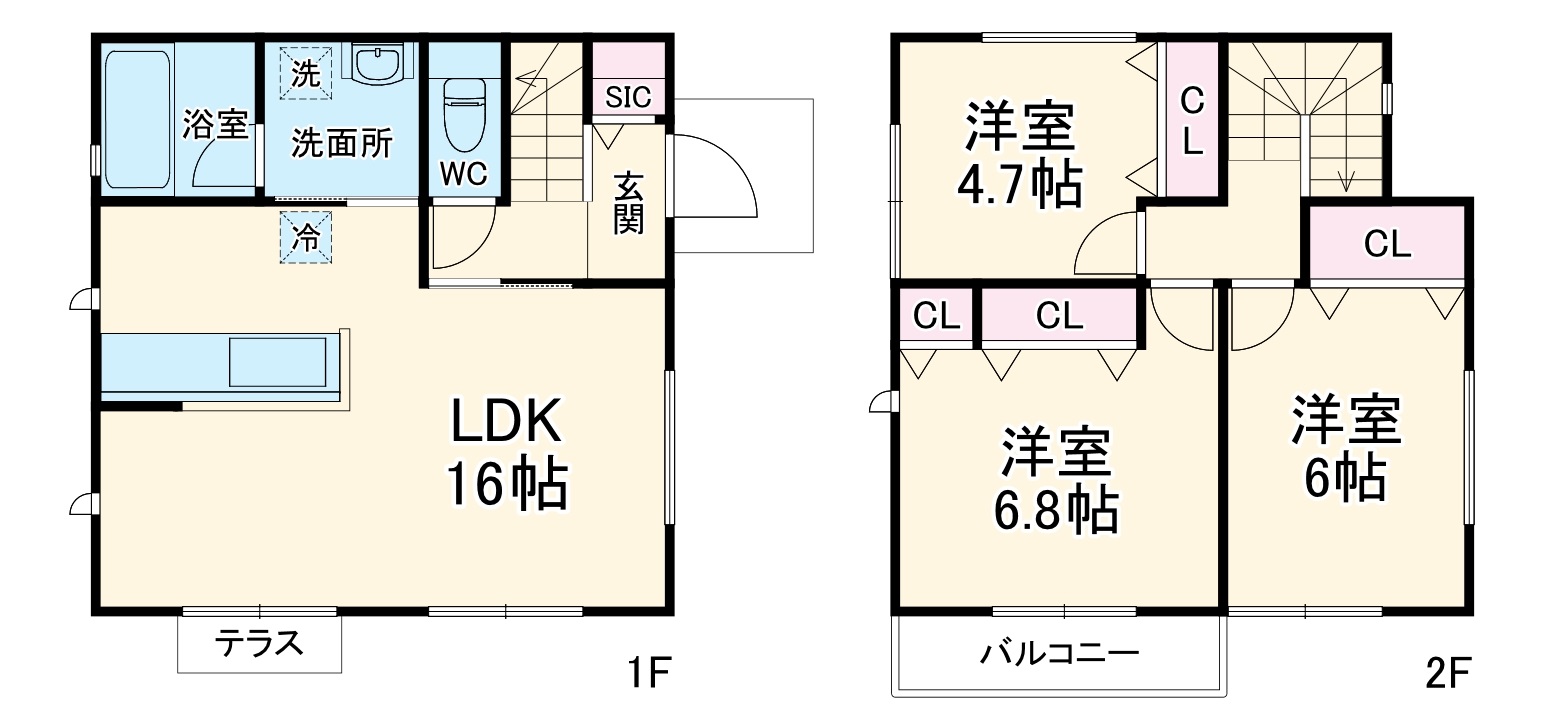 上末吉の完工年月(2025年6月)築の賃貸一戸建ての間取り
