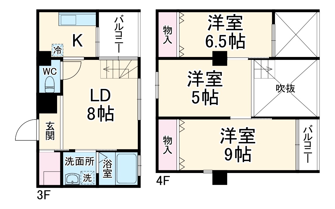 シュシュパルク六条院の間取り