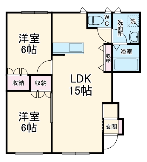 サザンコート Aの間取り