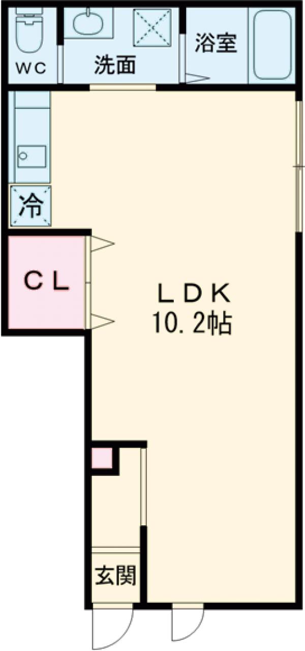 Olive Terrace高ヶ坂・101号室の間取り