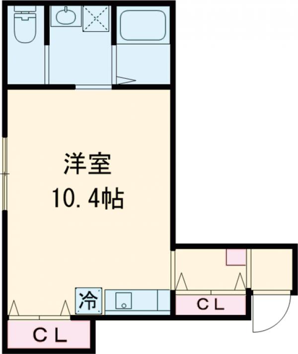 Olive Terrace高ヶ坂・106号室の間取り