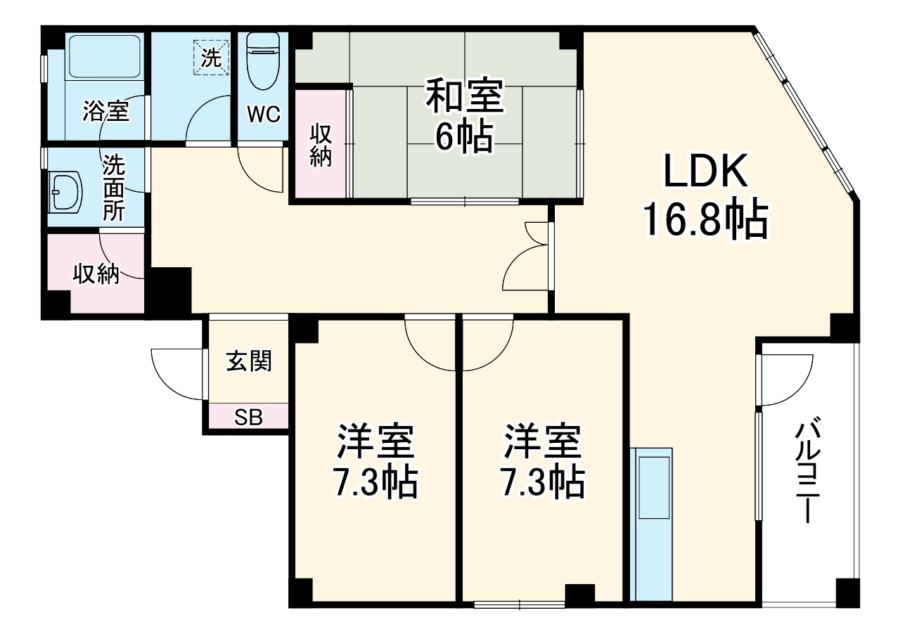 シオンズガーデン花川の間取り