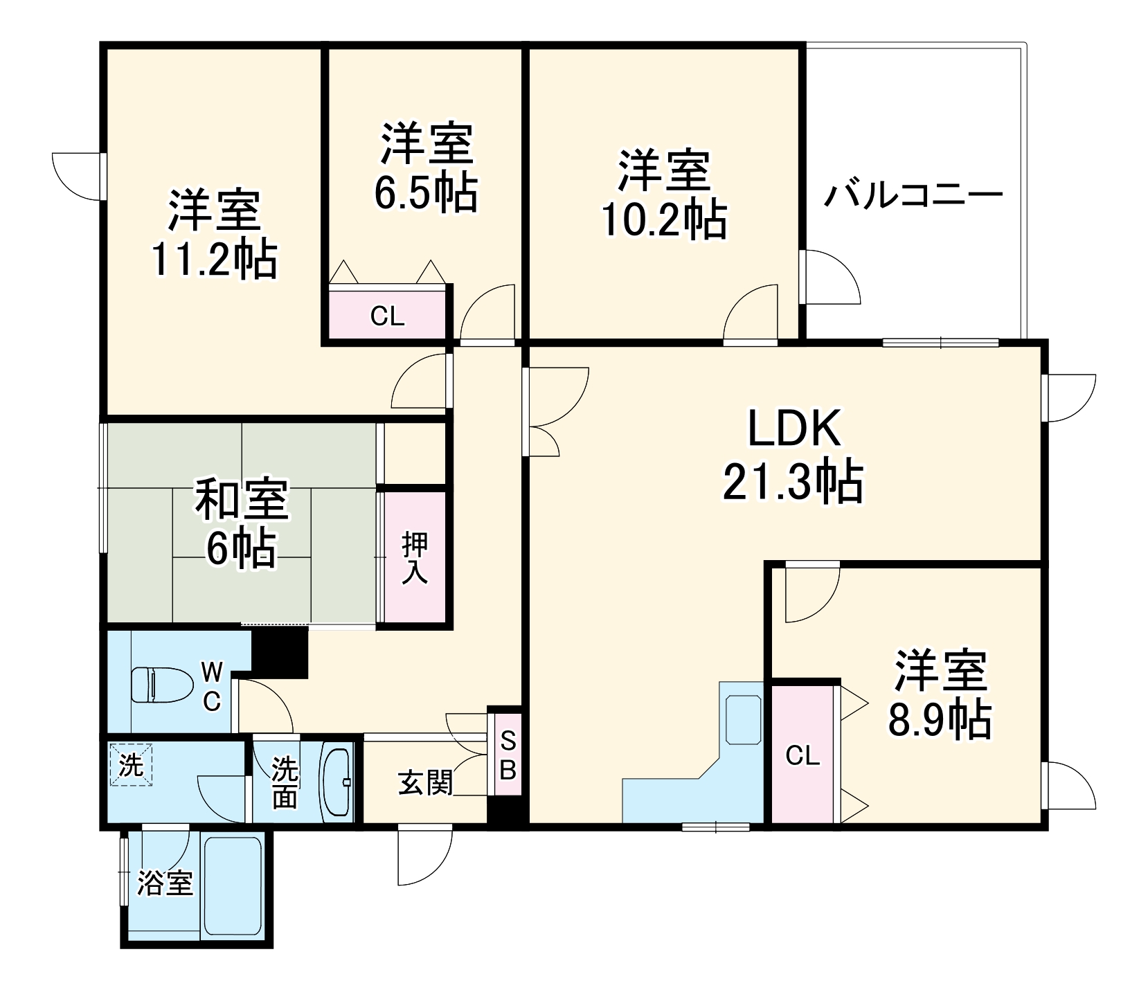 シオンズガーデン花川の間取り