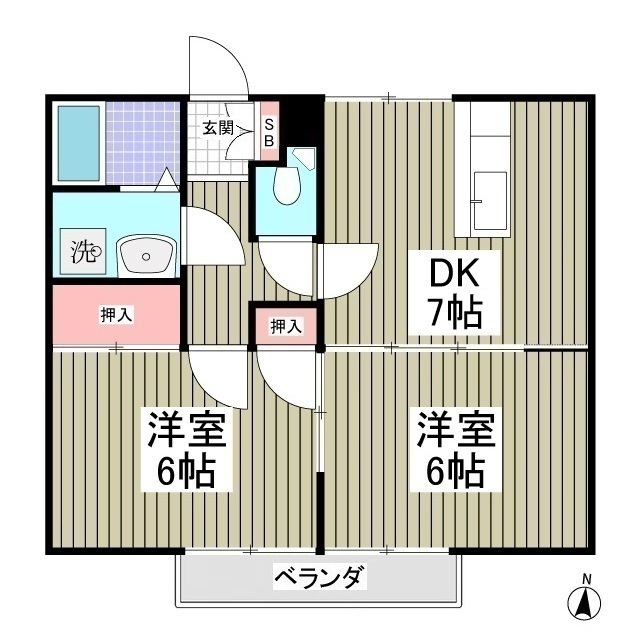 シティハイツブリッジBの間取り