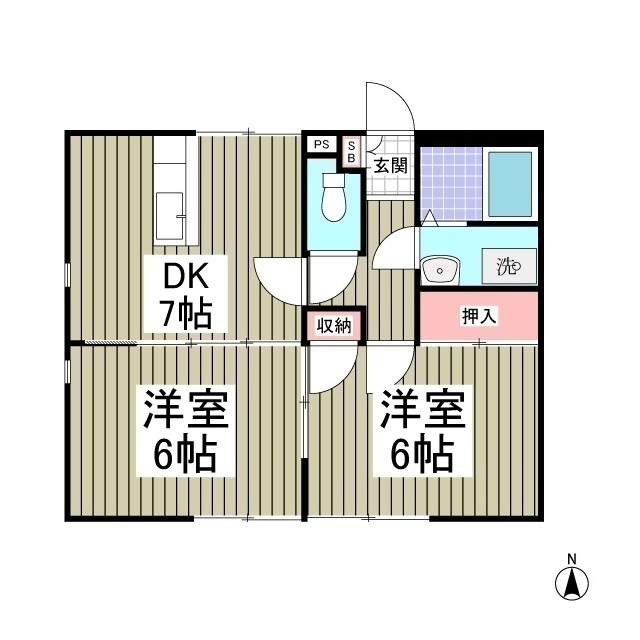 シティハイツブリッジBの間取り