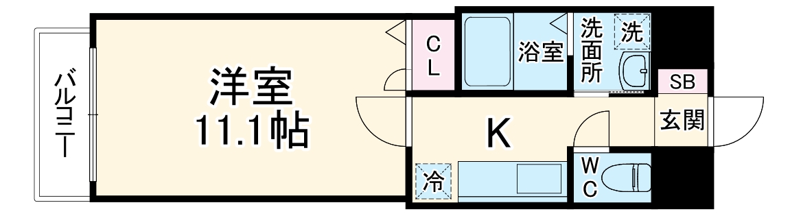 ルサフィール西大路Ⅱの間取り