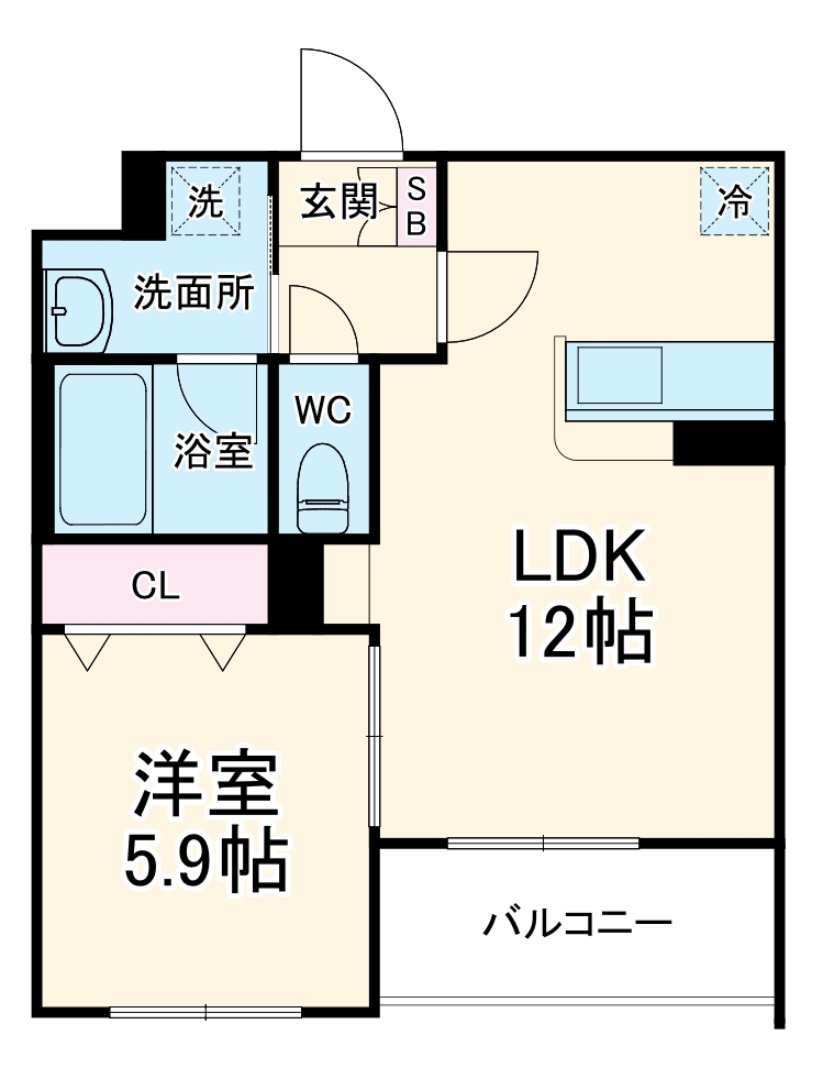 リーブルフォレスト・101号室の間取り